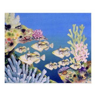 Beautiful Tropical Fish Card by Hawaiian Watercolorist Joel (JoeyArtist)