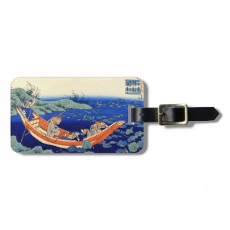Hundred Poems Explained by the Nurse Hokusai Tag For Luggage