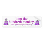 Hundreth Monkey Bumper Sticker
