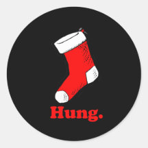 Hung Round Stickers