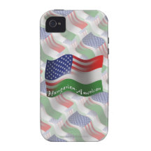 Hungarian-American Waving Flag iPhone 4/4S Cases