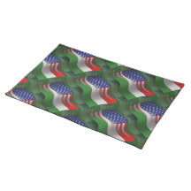 Hungarian-American Waving Flag Place Mat