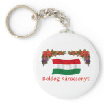 Hungarian Boldog Karacsonyt Key Chains
