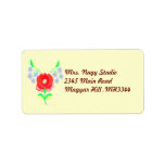 Hungarian floral address label