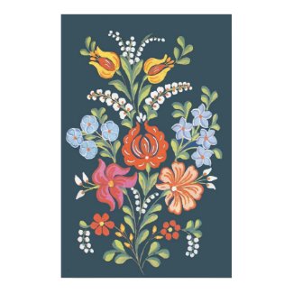 hungarian flowers print