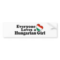 Hungarian Girl bumper stickers by magarmor Hungarian Girl bumper stickers