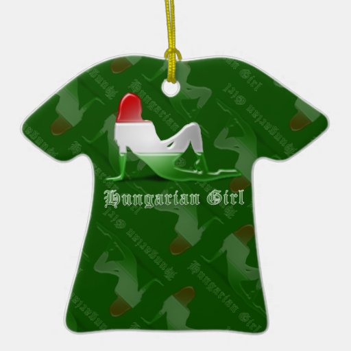 hungarian girl silhouette flag christmas ornament hungarian girl silhouette flag christmas ornament
