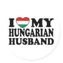 Hungarian Husband Round Sticker