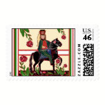 Hungarian Hussar on Horseback - Folk Art Design postage