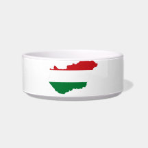 HUNGARIAN MAP CAT WATER BOWLS