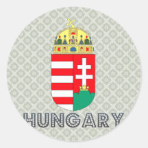 Hungary Coat of Arms Round Sticker