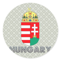 Hungary Coat of Arms Round Sticker