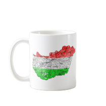 Hungary Flag-color Map Customizable Mug
