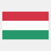 Hungary Flag HU Rectangle Sticker