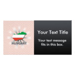 Hungary Flag Map 2.0 Custom Photo Card