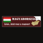 Hungary Flag Map Text Bumper Sticker