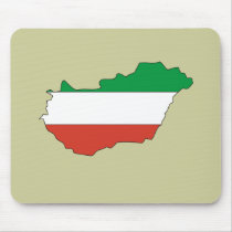 Hungary flag map mouse mat