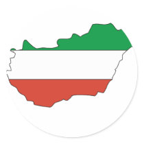 Hungary flag map stickers