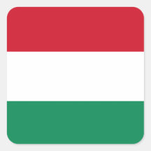 Hungary Flag Square Sticker