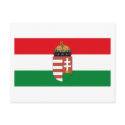Hungary Flag w COA Postcard