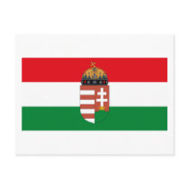 Hungary Flag w COA Postcard by FlagTshirts Hungary Flag w COA Postcard