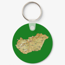 Hungary Map Keychain