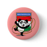 Hungary Rhythmic Gymnastics Panda Pinback Button