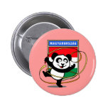 Hungary Rhythmic Gymnastics Panda Pinback Button