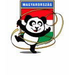 This darling little panda bear is too cute! Panda is getting ready to do a rhythmic gymnastics routine with a gymnastics ribbon! This adorable design is perfect for gymnasts and gymnastics fans. Support the Hungarian Gymnastics Team with this cute panda design!