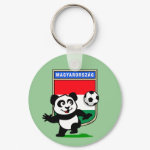 This adorable little panda is too cute! He's featured in front of a large flag from Hungary and ready to play football and score some goals. This cute design is perfect for football players and soccer fans.