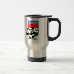 This adorable little panda is too cute! He's featured in front of a large flag from Hungary and ready to play football and score some goals. This cute design is perfect for football players and soccer fans.