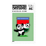 This adorable little panda is too cute! He's featured in front of a large flag from Hungary and ready to play football and score some goals. This cute design is perfect for football players and soccer fans.