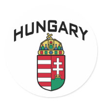 Hungary Round Stickers