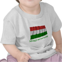 Hungary Waving Flag with Name in Hungarian Tee Shirt