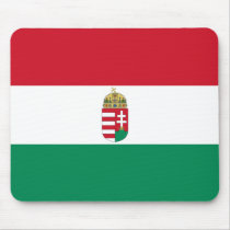 Hungary With Arms, Hungary flag Mousepads