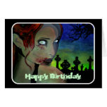 'Hunger in the Emerald Night' Birthday Card