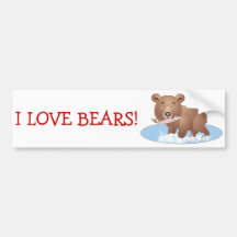 Hungry Bear Bumper Sticker