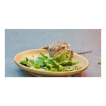 Hungry Bearded Dragon Personalized Photo Card