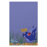 Hungry Blue Shark and Fish Stationery (Ruled)