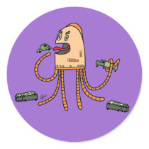 Hungry Bot - Stickers by andymcnally Hungry Bot - Stickers