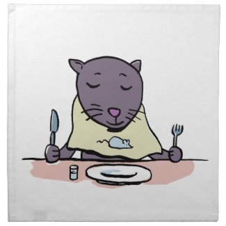 hungry cat printed napkins