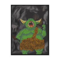 Hungry Cave Troll Postcard