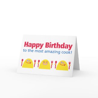 Hungry Creatures Birthday card