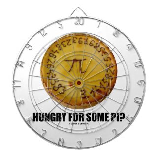Hungry For Some Pi? (Pi On Baked Pie Humor) Dartboard With Darts