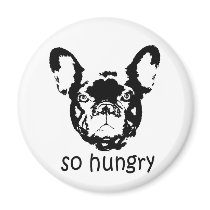 Hungry Frenchie magnet by rosebrush Hungry Frenchie magnet