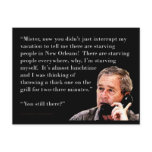 Hungry George W. Bush Post Card