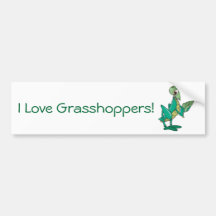Hungry Grasshopper Bumper Stickers
