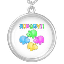 Hungry Hippopotamuses  Design Necklace