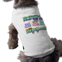 hungry  hippos dog t shirt