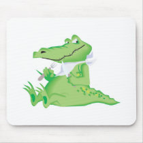 hungry hungry alligator mouse mat